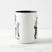 Never Better Skeleton  Funny Retro Halloween Mug  Tasse (Zentrum)
