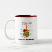 Never Call Me Gutless (Digestive System Humor) Zweifarbige Tasse (Links)