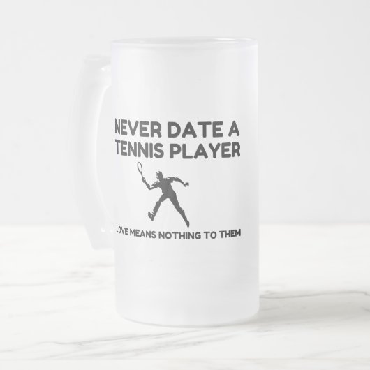 Never Date Mattglas Bierglas (Vorderseite Links)
