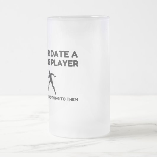Never Date Mattglas Bierglas (Mittel)