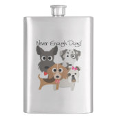 Never Enough Dogs Flachmann (Vorderseite)