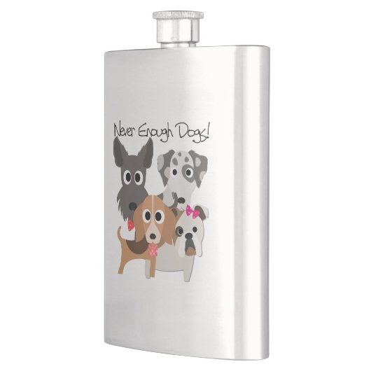 Never Enough Dogs Flachmann (Links)