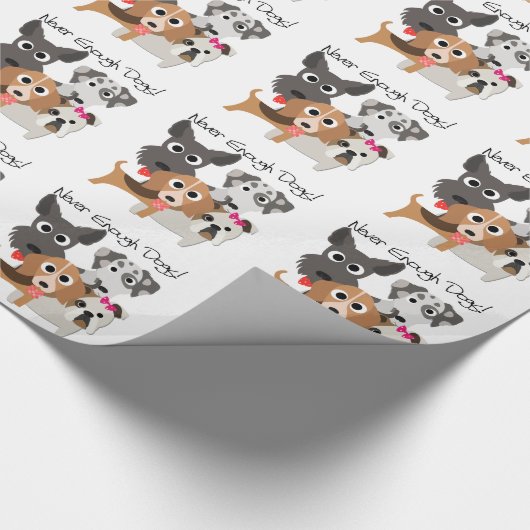 Never Enough Dogs Geschenkpapier (Ecke)