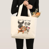 Never Enough Dogs Jumbo Stoffbeutel (Vorderseite (Produkt))