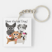 Never Enough Dogs Schlüsselanhänger (Rückseite)