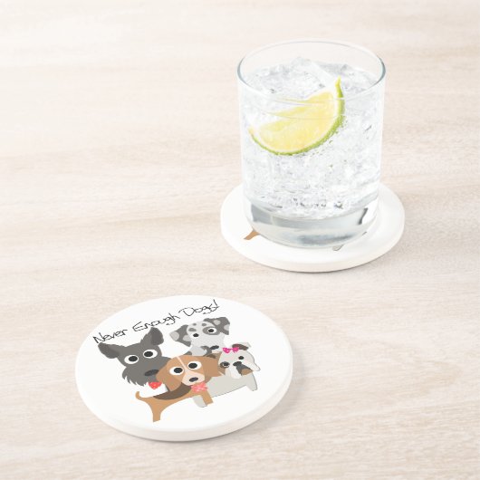 Never Enough Dogs Untersetzer (Seite)