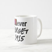 Never Forget 1915 Coffee Mug Kaffeetasse (VorderseiteRechts)
