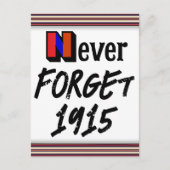 Never Forget 1915 Postcard Postkarte (Vorderseite)