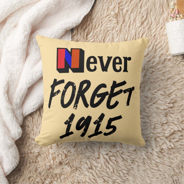 Never Forget 1915 Throw Pillow Kissen (Decke)