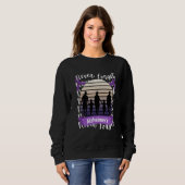 Never Forget Alzheimer's Awareness Retro Purple Fa Sweatshirt (Vorne ganz)