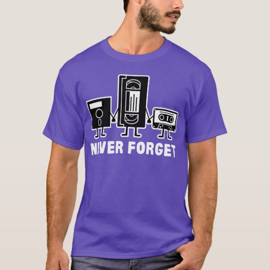 Never Forget Cassetteape gift T-Shirt (Vorderseite)