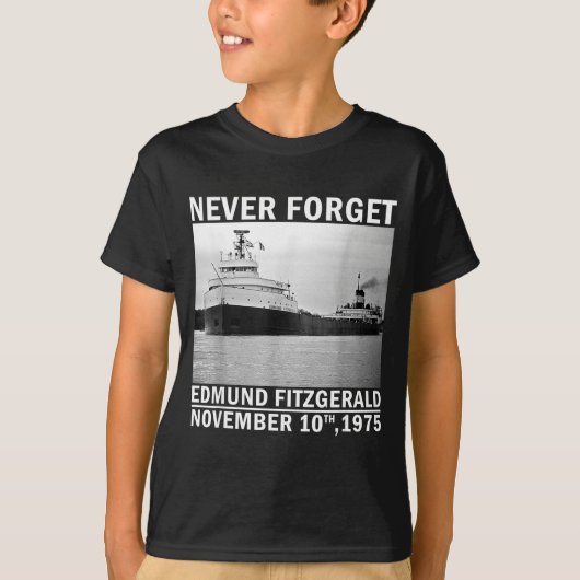 Never Forget – Edmund Fitzgerald Memorial Tee Nov. (Vorderseite)