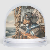Never Forget Me Dachshund Schneekugeln (Vorderseite)