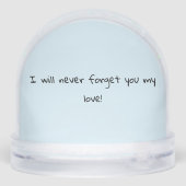 Never Forget Me Dachshund Schneekugeln (Rückseite)