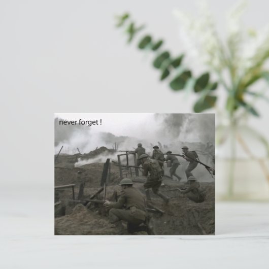 Never Forget Rememberance Day Postcard Postkarte (Stehend Vorderseite)