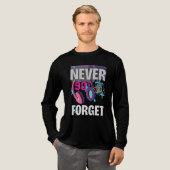 Never Forget the 90s Retro Art Print Tri-Blend Shirt (Volle Vorderseite)