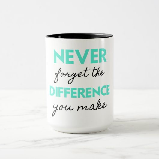 Never Forget The Difference You Make 2 Tasse (Zentrum)