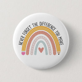 Never Forget the Difference You Make, Teacher Gift Button