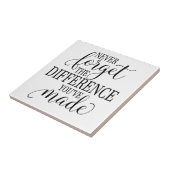 Never Forget the Difference You’ve Made Fliese (Seite)