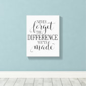 Never Forget the Difference You’ve Made Leinwanddruck (Insitu (Holzboden))