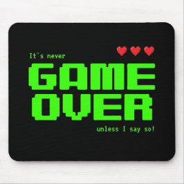 'Never GAME OVER' Retro-80er-Computerfreaks Mousepad