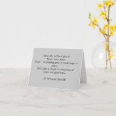 Never give in! Churchill ... Card by SRF Karte (Gelbe Blume)