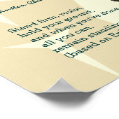 NEVER GIVE IN Churchill | STAND FIRM Ephesians 6 Poster (Ecke)