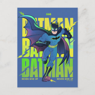 Never Give Up Batman Running Graphic Postkarte
