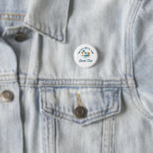 Never Give Up Beach Club Vintage Palmen Button (Beispiel)