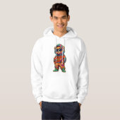 Never Give Up Cool Bear Design Hoodie (Vorne ganz)