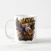 Never Give Up Eagle – Powerful Kaffeetasse (Links)