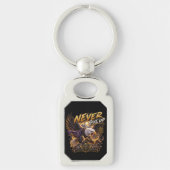 Never Give Up Eagle Schlüsselanhänger (Vorderseite)