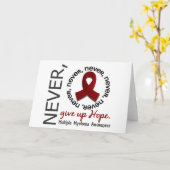 Never Give Up Hope Multiple Myeloma Karte (Gelbe Blume)