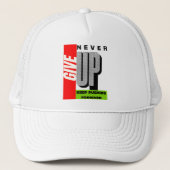 Never Give Up – Keep Pushing Forward hat Truckerkappe (Vorderseite)