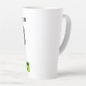 never give up keep pushing forward Latte Mug Milchtasse (Rechte Ecke)