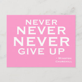 Never Give Up - Motivational Postcard Postkarte