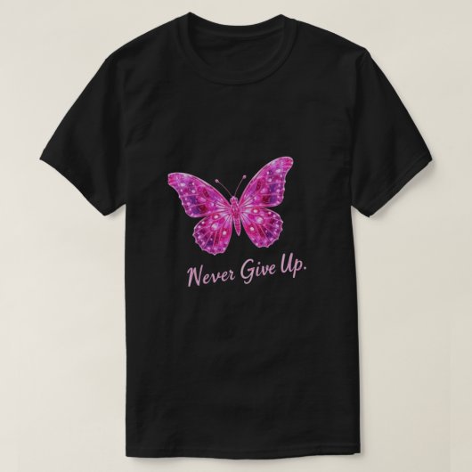 Never Give up  T-Shirt (Design vorne)