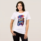Never Give Up Tri-Blend Shirt (Vorderseite voll)