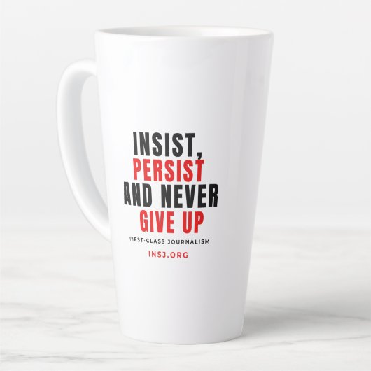 Never Give Up Two-Tone Mug Milchtasse (Linke Ecke)