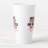 Never Give Up Two-Tone Mug Milchtasse (Vorderseite)