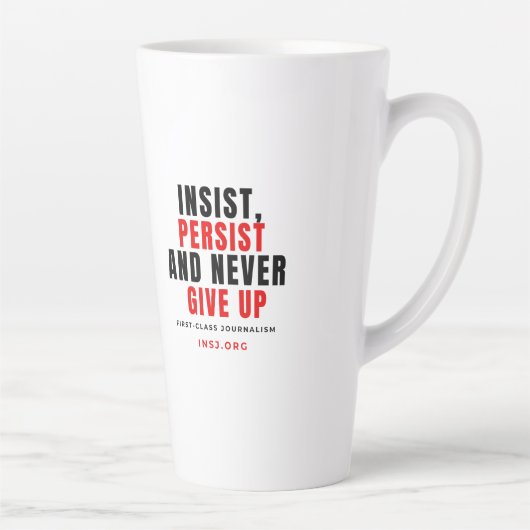 Never Give Up Two-Tone Mug Milchtasse (Rechts)