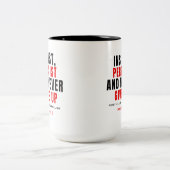Never Give Up Two-Tone Mug Zweifarbige Tasse (Mittel)