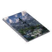 Never Look Back. Futuristic landscape with robots Notizblock (Rechte Seite)