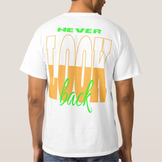 NEVER LOOK BACK Men's Value T-Shirt (Rückseite)