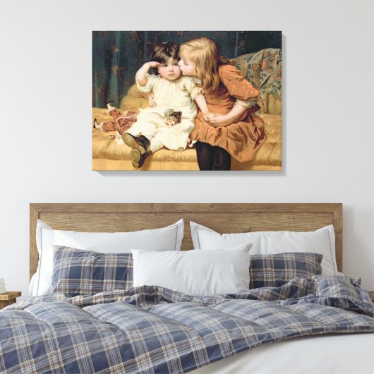 "Never Mind" (von Frederick Morgan) Leinwanddruck (Insitu (Schlafzimmer))