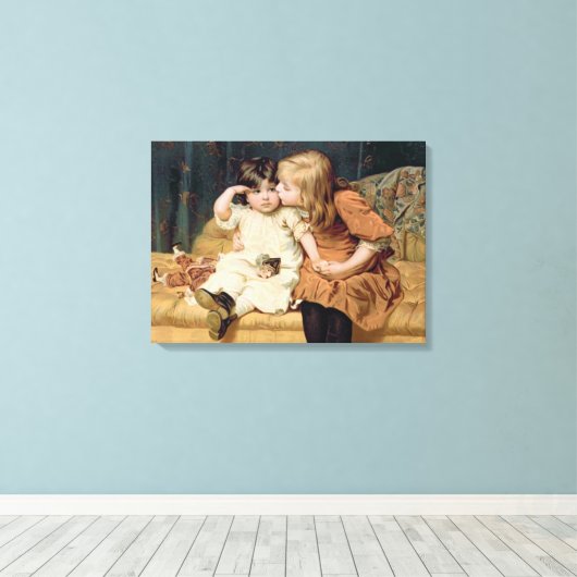 "Never Mind" (von Frederick Morgan) Leinwanddruck (Insitu (Holzboden))