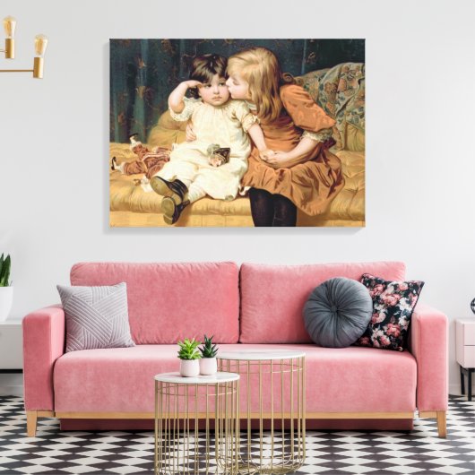 "Never Mind" (von Frederick Morgan) Leinwanddruck (Insitu (Wohnzimmer))