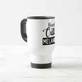 Never Outta Melanin Travel Mug Reisebecher (Vorderseite Links)