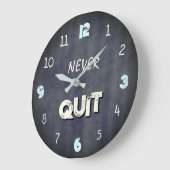 Never Quit Industrial Gym Große Wanduhr (Winkel)