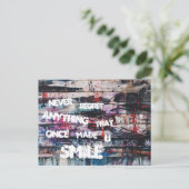 Never regret anything postkarte (Stehend Vorderseite)